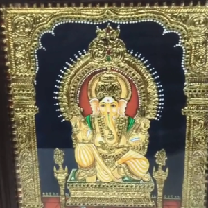 Traditional Tanjore Paintings of Hindu Gods & Goddesses | Pooja Room Wall Decor Home Decoration & Housewarming Gift | Spiritual Art (Pack of 1 Pc)