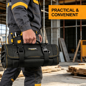 TKIGZNW  B006 Heavy Duty Tool Bag Roll up Portable Foldable Organizer with 2 Small Compartments for Empty Storage Organization