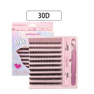 DIY Segmented ขนตาปลอมชุดขนาดใหญ่ความจุ Cluster Eyelash หนังสือกาวลบกาวTwezeerแปรงเทศกาลของขวัญ
