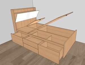 Super single bed customize Singapore/Bed frame customize with light and USB charger with hydraulic customize