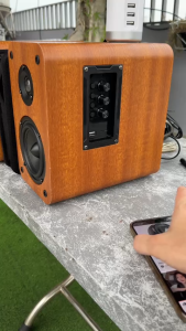 Loa Máy Tính Loa Vi Tính 8219 màu Gỗ sang trọng Nhỏ Gọn Bass Cực Hay