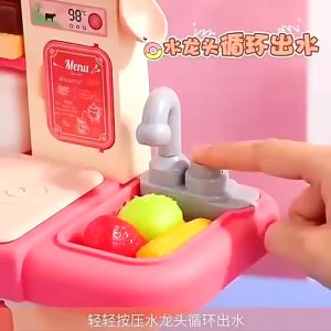 Bộ đồ chơi nấu ăn bếp đứng có đèn vô cùng chân thật cho bé Bộ đồ chơi nấu ăn mini