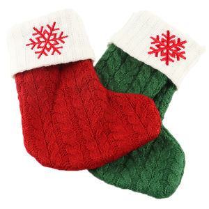 (1 cái/gói) 19*14cm Vớ giáng sinh lễ hội trang trí nhà sang trọng lễ hội kẹo lưu trữ vớ Mặt dây chuyền Cây giáng sinh tự làm