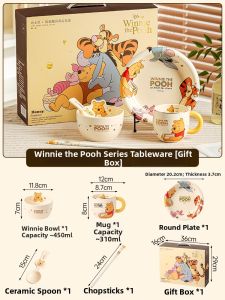 Mr.Snail | Cute Personal Childrens Ceramic Dinnerware Set