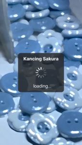 Kancing Sakura ukuran 20L warna warni lubang 2 isi 1 gross 144 pcs