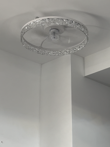 CHAMER Modern Ceiling Fan With Light For Living Room DC Motor Ceiling Fan For Bedroom 48W LED Light
