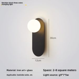 NSWR | Rustic Japanese Style Bedside Wall Lamp Walnut Wood Grain Simple Study Lamp