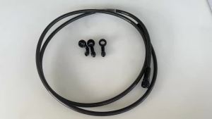 Transparent Black AN3 Braided Brake Hose Motorcycle Hydraulic Clutch Tube Master Cylinder Brake Oil DOT Pipe Reinforced Racing