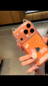 case สำหรับ  iphone รุ่น  i17 17pro 17air 17promax เคสใสหูแมว เคสพร้อมสติกเกอร์นูน 3D DIY สำหรับ ไอโฟน รุ่น iphone17 iphone17air iphone17pro iphone17promax