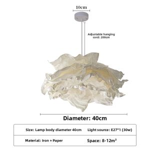 ZOXY | Smart Japanese Cloud Shape Hanging Light Paper Art Wabi Sabi Style