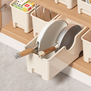 Wheeled Plastic Pot Lid and Utensil Organizer