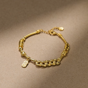 Chow Sang Sang 周生生 999.9 24K Pure Gold Cultural Blessings Five Emperor Coins Bracelet for Women & Men 18cm 95773B Price-by-Weight 14.22g Gold