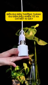 Đui Đèn E27 Điều Khiển Từ Xa Qua Remote - Hẹn Giờ Tiện Dụng Bật Tắt Hẹn Giờ Linh Hoạt