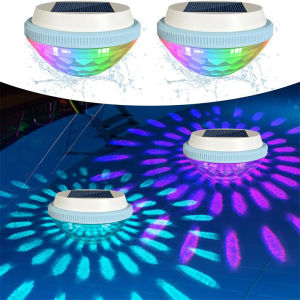 NEW 1/2Pcs Solar Floating Pool Lighting RGB Colour Changing Waterproof Pond Lights for Decoration of Swimming Pools Yard Roads