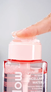 English: Glad2Glow Cherry Blossom Micellar Water 300ml Big Size Instant Gentle Makeup Remover Deep Cleansing Remove Waterproof Lip And Eye Makeup Hydrating Non‑irritating Soothing Facial Cleansing Water For All Skin Types