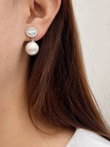 Elegant French Style Zircon Tassel Earrings No Piercing Required Shiny Alloy Clasp Womens Fashion Jewelry Daily Wear