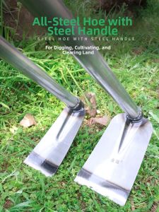 MONLEYTA | Heavy-Duty Manganese Steel Hoe for Weeding and Digging