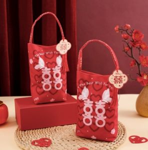 【On Sale】กระเป๋าถือกระเป๋าถุงบรรจุลูกอมงานแต่งงานช็อกโกแลตหวานกระเป๋าใส่ของสุดสร้างสรรค์