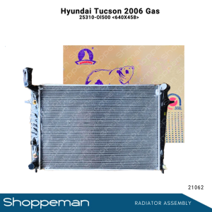 21062 HYUNDAI TUCSON 2003-2006 GAS ENGINE RADIATOR ASSEMBLY A/T 640x458x26mm PA26 1ROW 25310-OI500 25310-IL700 25310-2E400 25310-2E100