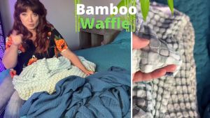 Thermal Blanket /Waffle Blanket 100% Cotton Durable Thick Warm and Breathable Selimut.