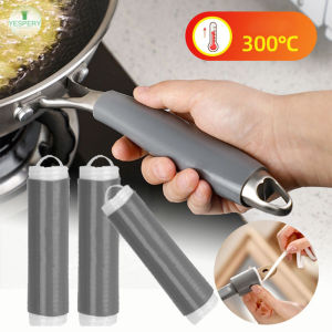 YESPERY Anti-scalding Pot Handle Heat Resistant Cover New Frying Pan Hot Handle Holder Sleeve Rubber Pan Handle Sleeve