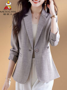 Áo Khoác Vest Nữ Thời Trang Thường Ngày Mùa Xuân Thu Mới Áo Khoác Ngoài Phong Cách Mẹ Thanh Lịch Chất Liệu Polyester Cài Nút Dài Tay