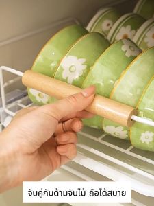 BMZAR ชั้นวางของในครัว ที่วางจาน ลิ้นชักคว่ำจาน ชั้นคว่ำจานแบบดึงออกได้ ที่คว่ำจาน ชั้นวางของครัวพร้อมถาดรองน้ำ ประหยัดพื้นท