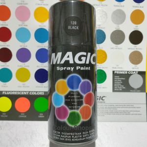 Pilok Pilox Cat Magic Black Hitam Glossy 139 300cc Cat Semprot Serbaguna Magic Spray Paint
