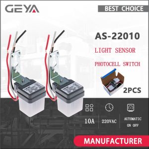 2PCS GEYA Photocell Street Light Switch AC220V 10A Photo Control Photoswitch Sensor Switch Automatic Night ON Day OFF