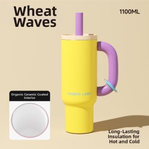 CHAKOLAB | Insulated Cup with Ceramic Lining and Straw