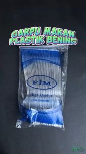 Garpu Makan Plastik Bening isi 25 pcs