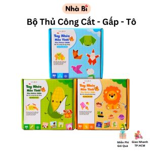 Bộ Thủ Công Cắt Dán Tô Màu Và Gấp Giấy Cho Bé Phát Triển Kỹ Năng Và Tư Duy - Hiệu Lalala Baby