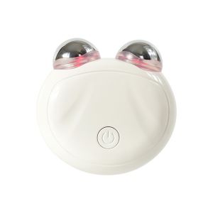 EMS Microcurrent Face Lift Tool 3-in-1 Vibrating Face Massager with Light Therapy & Dual Rollers for Firming & Slimming