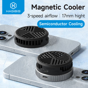 Hagibis | Hagibis Magnetic Cell Phone Cooler Universal Cooling Fan Portable Mobile Phone Radiator for iPhone 17 Pro Gaming Live Streaming