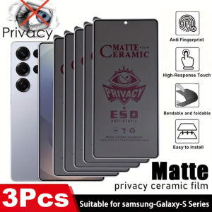 1-3PCS Privacy Matte Ceramic Membrane For Samsung S25 Ultra S24 S21 Plus S22 5G S23 FE S20 FE M52 M53 M31S Screen Protector Film