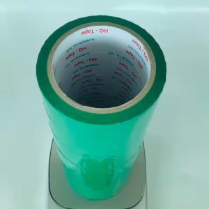 Băng keo màu xanh lá OPP rộng 4cm dài 65 mét lõi giấy 3mm 1 cây 7 cuộn - Shop Út Lớn