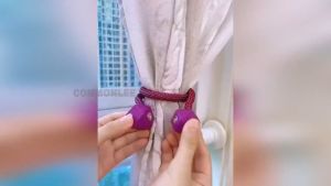 2Pair Strong Magnet Curtain Tiebacks Grey Curtain Tie Tieback Window Treatment Holdbacks