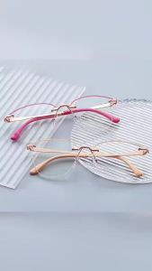 +100 to +400 Anti Blue Light Reading Glasses High Definition Farsightedness Glasses Metal Ultra-light Presbyopia Glasses