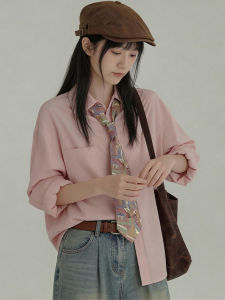 YAOMUHUA | High-End Pink Shirt Stylish Collar