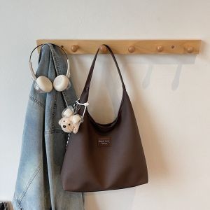 Fall Winter Large Capacity Canvas Tote Bag Womens 2025 New Fashion Versatile Single Shoulder Armpit Bag Commuting Tote Bag