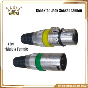 Jack Jek Canon Male Female / Konektor Jack Socket Canare Plug Cannon