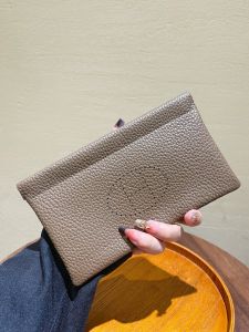 H Home Lychee Pattern Cosmetics Bag Large Capacity Soft Cowhide Cosmetic Bag Liner Bag H Clutch Bag Lipstick Coin Purse Middle Bag