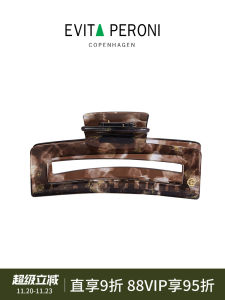 กิ๊บติดผมทรงสี่เหลี่ยมขนาดใหญ่ Evita Peroni ทรงฉลาม สไตล์ไฮเอนด์ กิ๊บติดผมแบบหนาสำหรับผมยาว