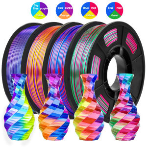Sợi Nhựa PLA In 3D Tricolor Silk 1.75mm 250g Cuộn Chất Liệu Độ Chính Xác Cao Dành Cho Hầu Hết Máy In 3D FDM