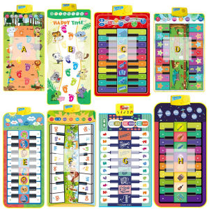 Family Interactive Musical Toys for Kids Baby Playmat Two-Player Floor Piano Music Mat Instrument Keyboard Touch Learn Play Blanket Kindergarten Birthday Christmas Gifts for Kids Boys Girls 1/2/3/4/5/6/7/8 Years Old