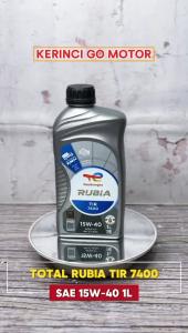 Total Rubia TIR 7400 SAE 15W-40 1 Liter Api Service CI-4/SL/E7 Oli Mobil Mesin Diesel Pelumas Pro Efficient Technology Original