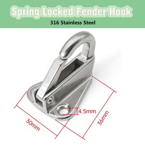 1 Piece Marine Boat Fending Hooks Spring Clip Sail Tug Fender Hook Snap Attach Rope Fender Eye Hooks 316 Stainless Steel