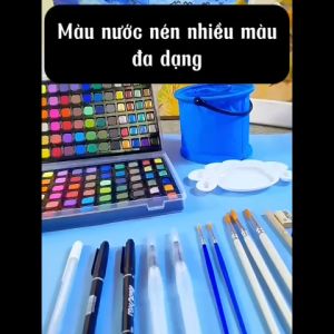 Màu nước nén 48/60/72/96 có kèm màu nhũ đa dạng siêu dễ dùng cho người mới bắt đầu LIM DIY