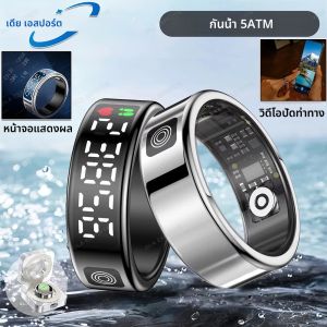 ใหม่จอแสดงผลสมาร์ทแหวนสําหรับ Xiaomi Samsung แหวนท่าทางรูดวิดีโอ/แปรง Tiktok Health Monitor 5ATM กันน้ํา Smartring