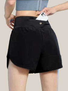 YANSE | Quick Drying Breathable Non See-through Zippered Pocket Womens Athletic Shorts
